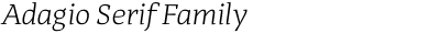 Adagio Serif Family